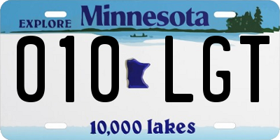 MN license plate 010LGT