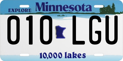 MN license plate 010LGU