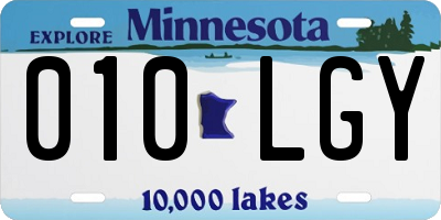 MN license plate 010LGY