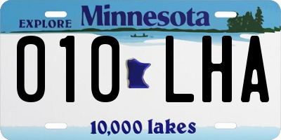 MN license plate 010LHA