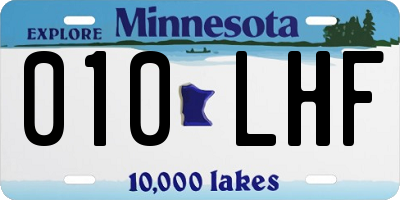 MN license plate 010LHF