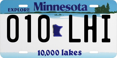 MN license plate 010LHI
