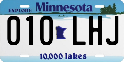 MN license plate 010LHJ