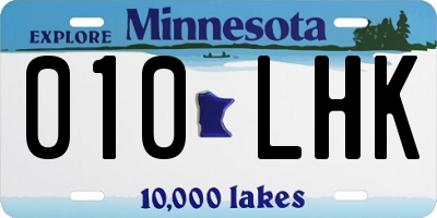 MN license plate 010LHK