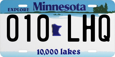 MN license plate 010LHQ