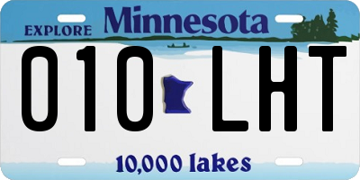 MN license plate 010LHT