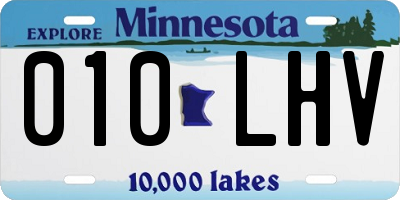 MN license plate 010LHV