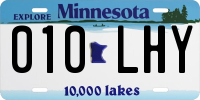MN license plate 010LHY