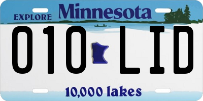 MN license plate 010LID