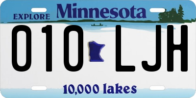 MN license plate 010LJH