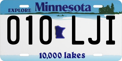 MN license plate 010LJI