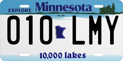 MN license plate 010LMY
