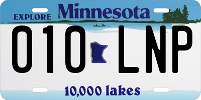 MN license plate 010LNP
