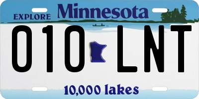 MN license plate 010LNT