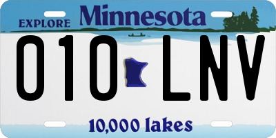 MN license plate 010LNV