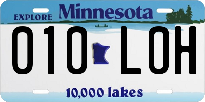 MN license plate 010LOH