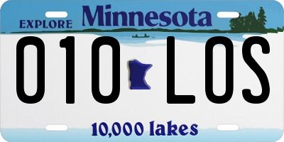 MN license plate 010LOS