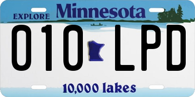 MN license plate 010LPD