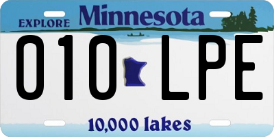MN license plate 010LPE