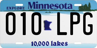 MN license plate 010LPG