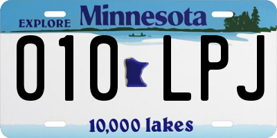 MN license plate 010LPJ