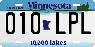 MN license plate 010LPL