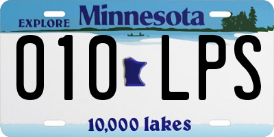 MN license plate 010LPS