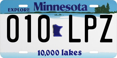 MN license plate 010LPZ