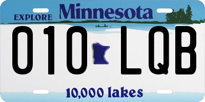 MN license plate 010LQB