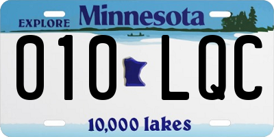 MN license plate 010LQC