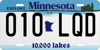 MN license plate 010LQD