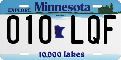 MN license plate 010LQF
