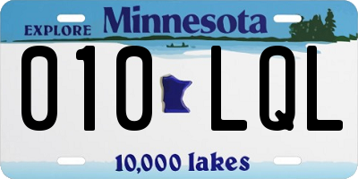 MN license plate 010LQL