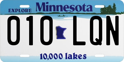 MN license plate 010LQN