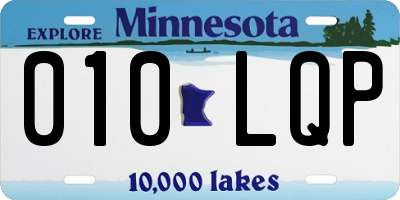 MN license plate 010LQP