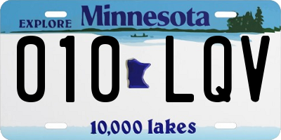 MN license plate 010LQV