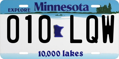 MN license plate 010LQW