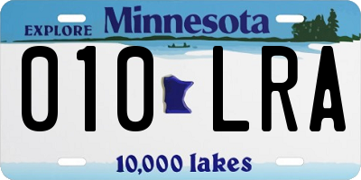 MN license plate 010LRA