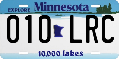 MN license plate 010LRC