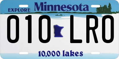 MN license plate 010LRO