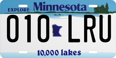 MN license plate 010LRU