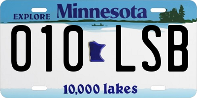 MN license plate 010LSB