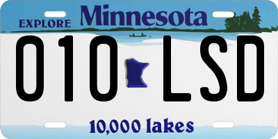 MN license plate 010LSD