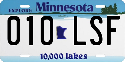 MN license plate 010LSF