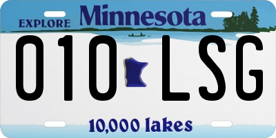 MN license plate 010LSG