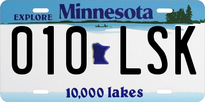 MN license plate 010LSK