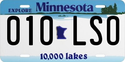 MN license plate 010LSO