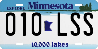 MN license plate 010LSS