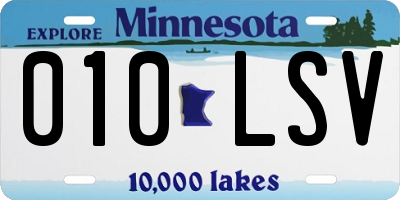 MN license plate 010LSV