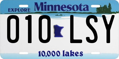 MN license plate 010LSY